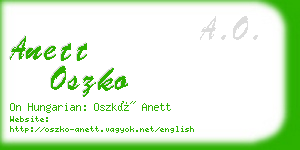 anett oszko business card